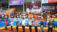 wabup tjok surya putra buka kejuaraan volly